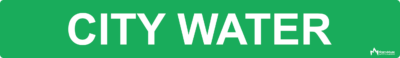 City Water Pipe Label