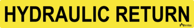 Hydraulic Return Pipe Label