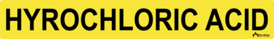 Hydrochloric Acid Pipe Label