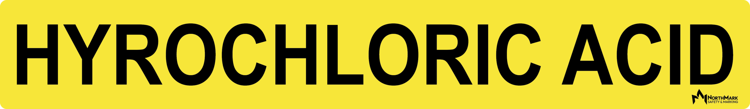 Hydrochloric Acid Pipe Label