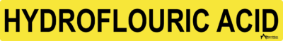 Hydrofluoric Acid Pipe Label