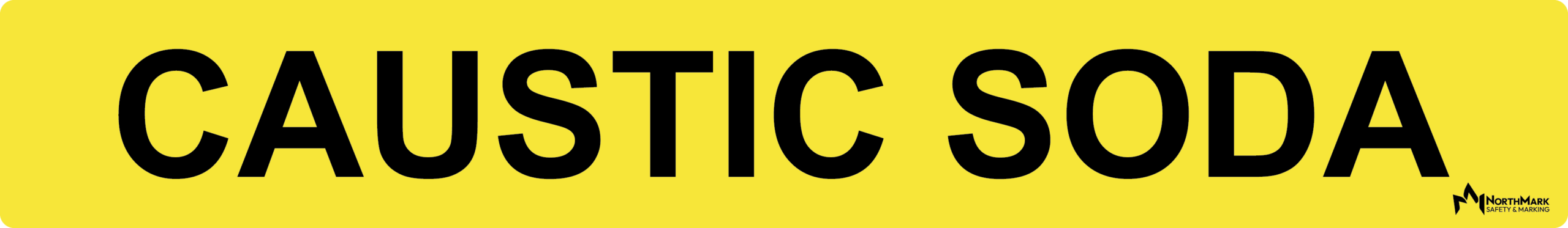 Caustic Soda Pipe Label