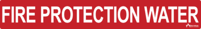 Fire Protection Water Pipe Label