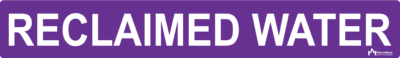 Reclaimed Water Pipe Label