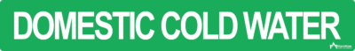 Domestic Cold Water Pipe Label