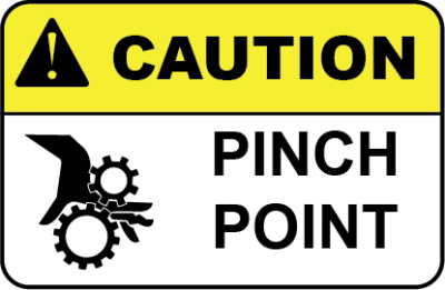 Caution - Pinch Point Machinery