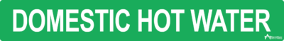 Domestic Hot Water Pipe Label