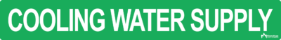 Cooling Water Supply Pipe Label