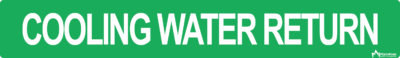 Cooling Water Return Pipe Label