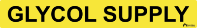 Glycol Supply Pipe Label