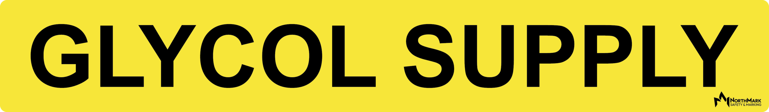 Glycol Supply Pipe Label