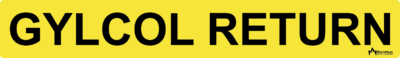 Glycol Return Pipe Label
