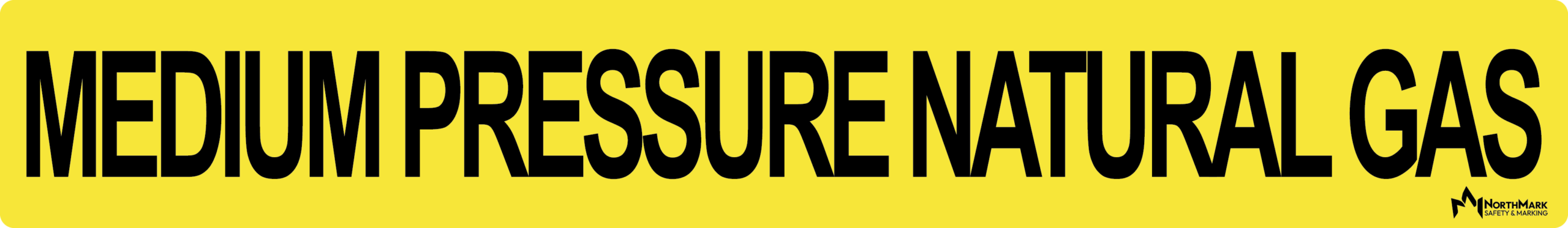Medium Pressure Natural Gas Pipe Label